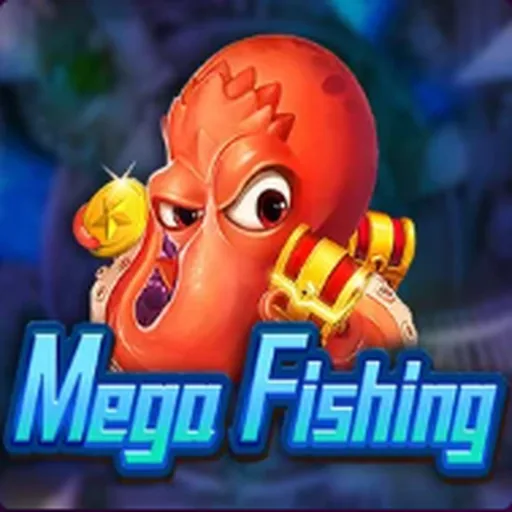 Mega Fishing arcade casino game featuring a red octopus